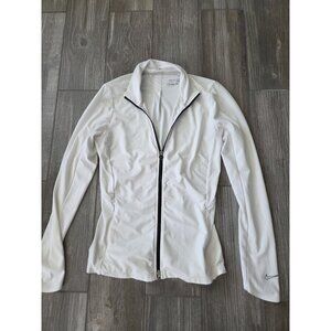 Nike Golf Full Zip Fitted Lightweight Jacket. White/black. Size XS